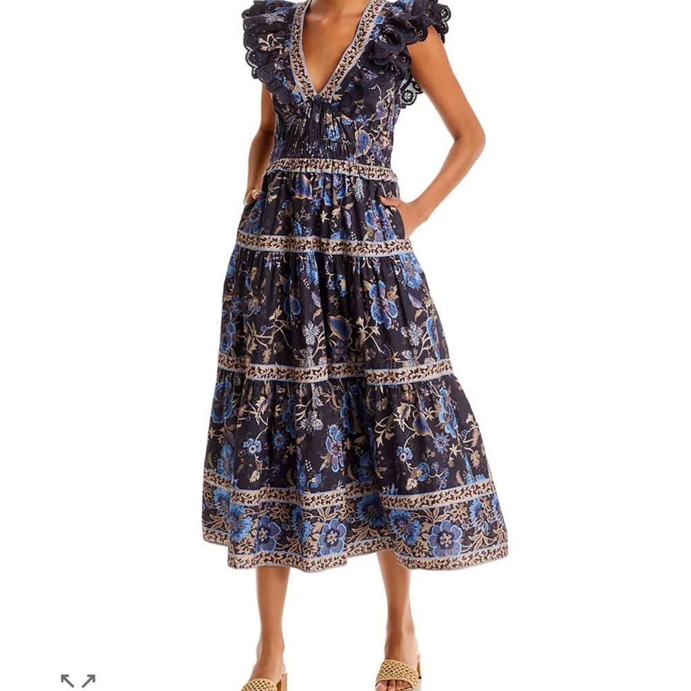 Sea New York Tess Printed Midi Dress